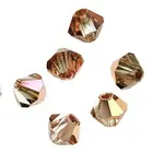 Хрустальные бусины BEAUCHAMP, ювелирная фурнитура фиолетового цвета в форме двойного конуса для ожерелья, серег с кисточками, стеклянные кварцевые аксессуары для браслетов-шармов, 4 мм