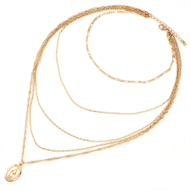 5 шт./компл. личности Девы Марии цепной многослойный кулон женское ключичное