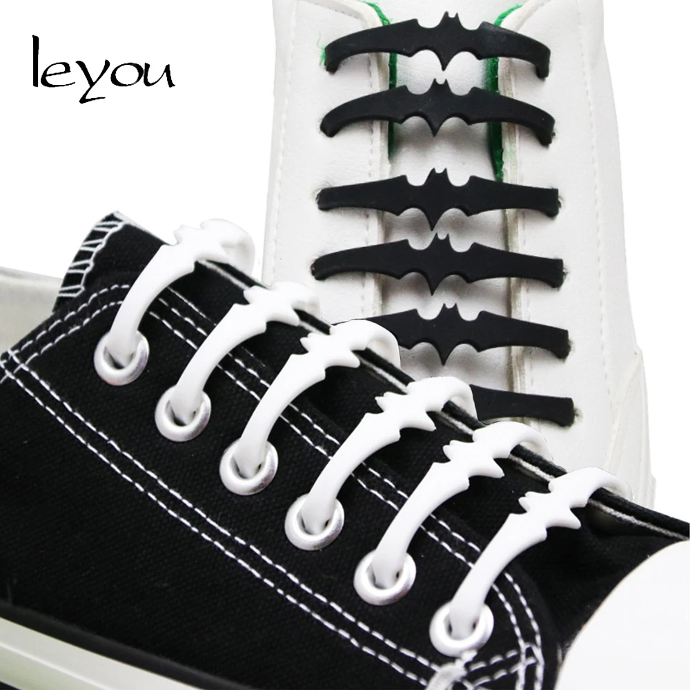 

Leyou 12-16 PCS Lazy Silicon No Tie Shoelaces Shoes Accessories Elastic Flat Shoe Laces Gel Sport Silicon Shoe Laces