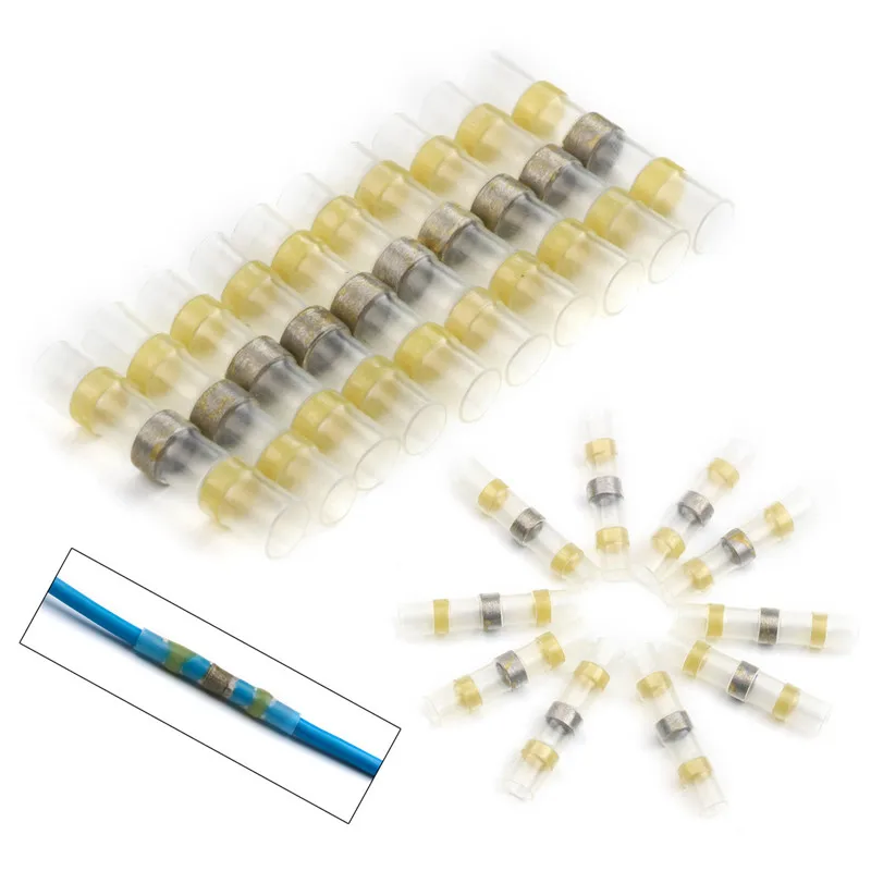 Термоусадочные клеммы для сортировки желтые водонепроницаемые изолированные