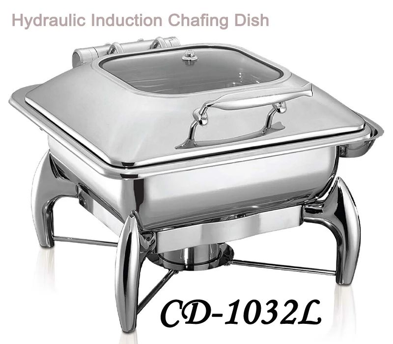 Гидравлическая Индукционная жаровня с 2/3GN сковородкой для еды 6L Буфетная плита