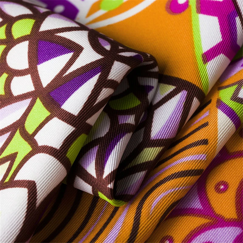 Роскошный бренд 100% саржевый шелковый шарф разноцветный квадратный Парижский