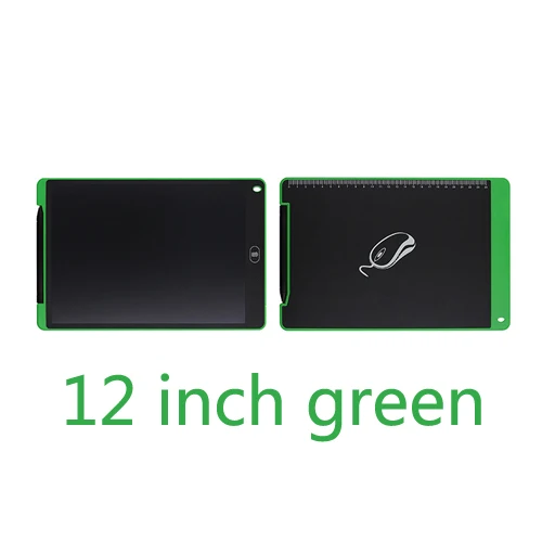12 green Игрушки для рисования 8,5 дюймов/12 дюймов ЖК-дисплей для письма, детская доска, планшет, стирающийся ультратонкий электронный планшет для письма, электронный безбумажный блокнот для рукописного ввода - Цвет: 12 green