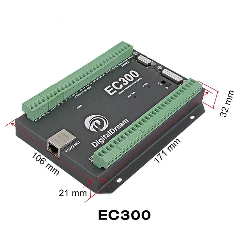 EC300 Ethernet 3/4/5/6 Axis Mach3 CNC карта управления движением 300 кГц 24 В постоянного тока