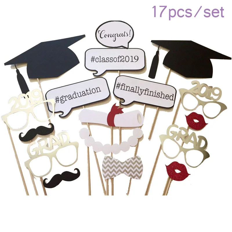 Новый Выпускной поставок пари Photo Booth Реквизит поздравляю Бумага очки Сокол