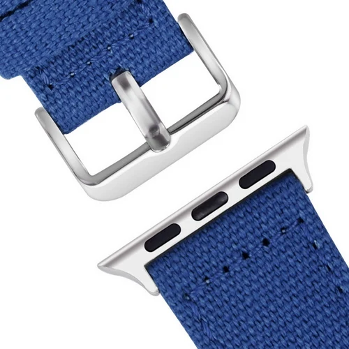 sapphire blue Fullmosa для наручных часов Apple Watch, версии, 8 цветов Холст НАТО Стиль для наручных часов iWatch, ремешок совместим с Apple Watch Series 4/3/2/1 38 мм/42 мм - Цвет ремешка: sapphire blue