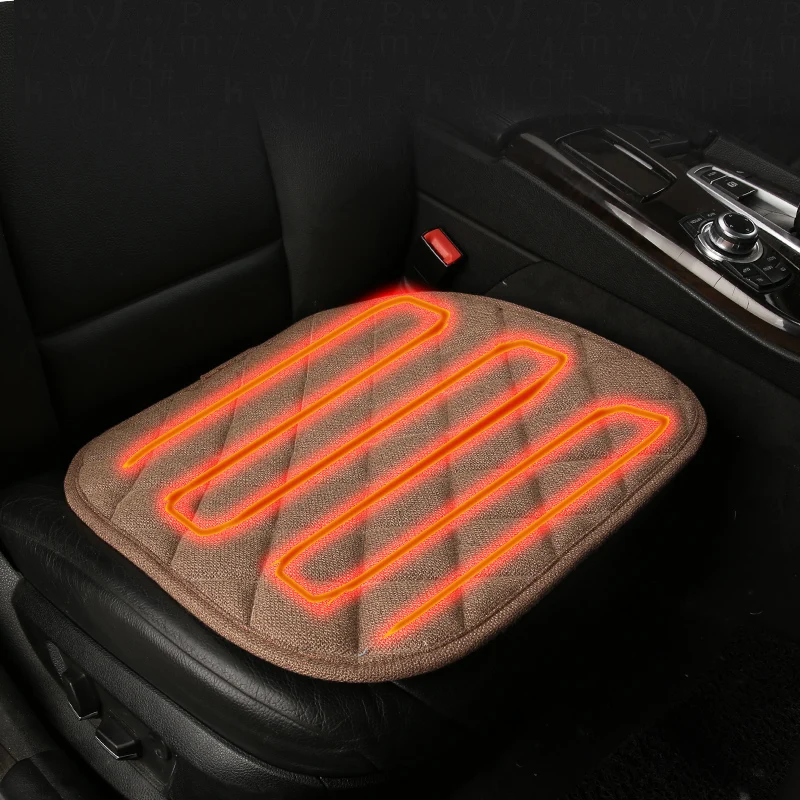 

KKYSYELVA 12V Electric Heated car seat Cushion Winter Car seat Pad Car Heated Seat Covers Universal Conjoined Supplies