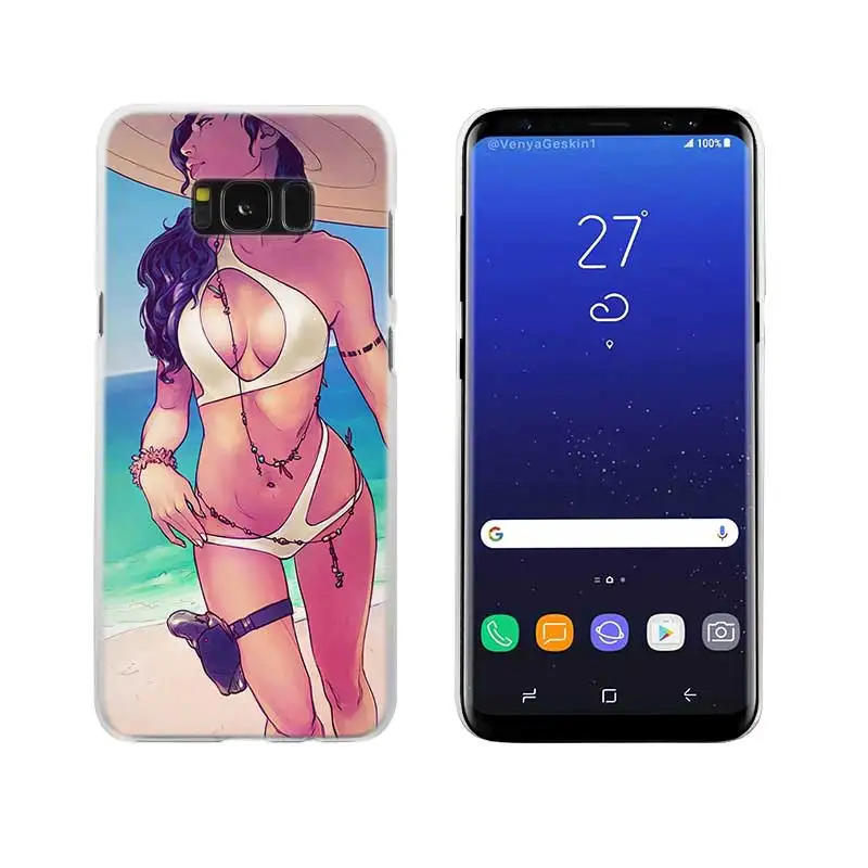 12 Сексуальный аниме kawaii Girl Прозрачный Note 10 9 pro Жесткий чехол для samsung Galaxy S4 S5 S6 S7 S8 S9 Plus Edge Mini s10 lite - Цвет: 12