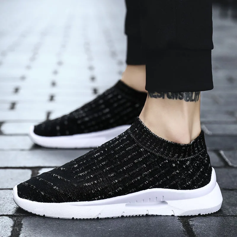 2019 Men Shoes Beathable Air Mesh Men's Casual Slip on Summer Sock Boat Masculino Adulto Home Comfortable Loafers | Мужская обувь