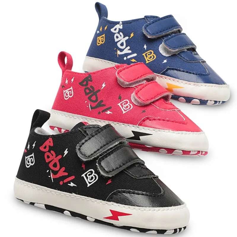 Baby Shoes First Walkers Fashion Boys Soft Bottom Casual Cute Breathable Newborn Toddler 0-18M |