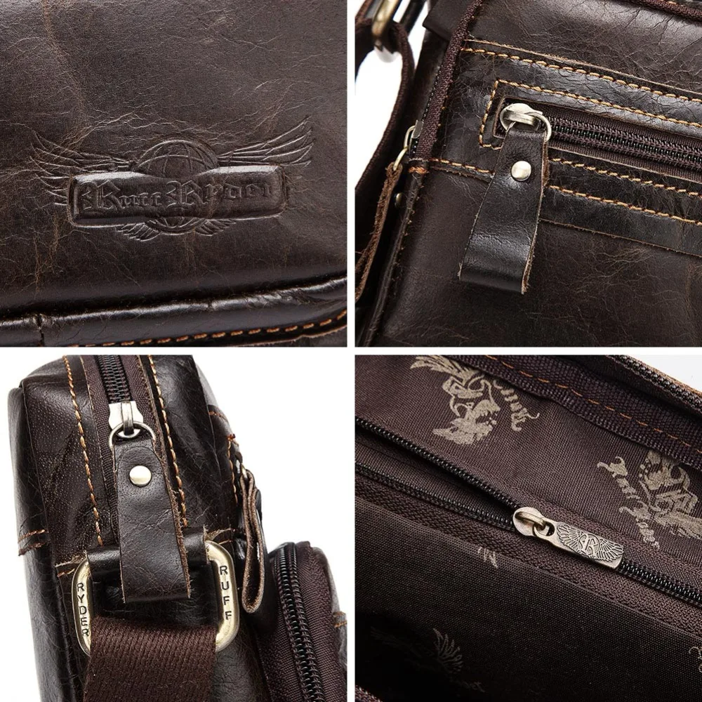Ерш Райдер Crazy Horse Высокое качество 100% из воловьей кожи мужская сумка портфель