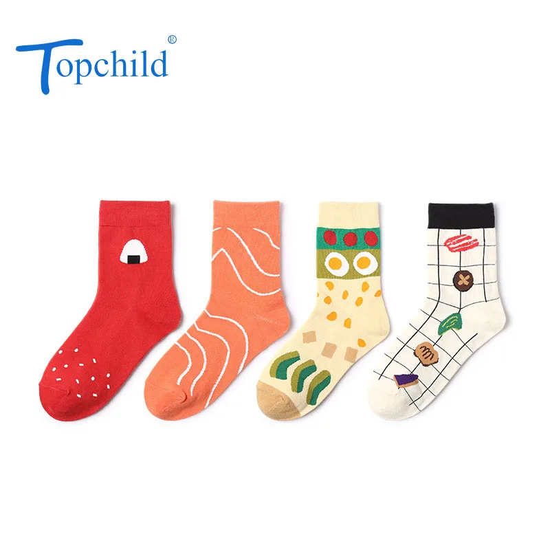 Topchild с персонажами из мультфильмов носки иллюстрациями творческий японский рис
