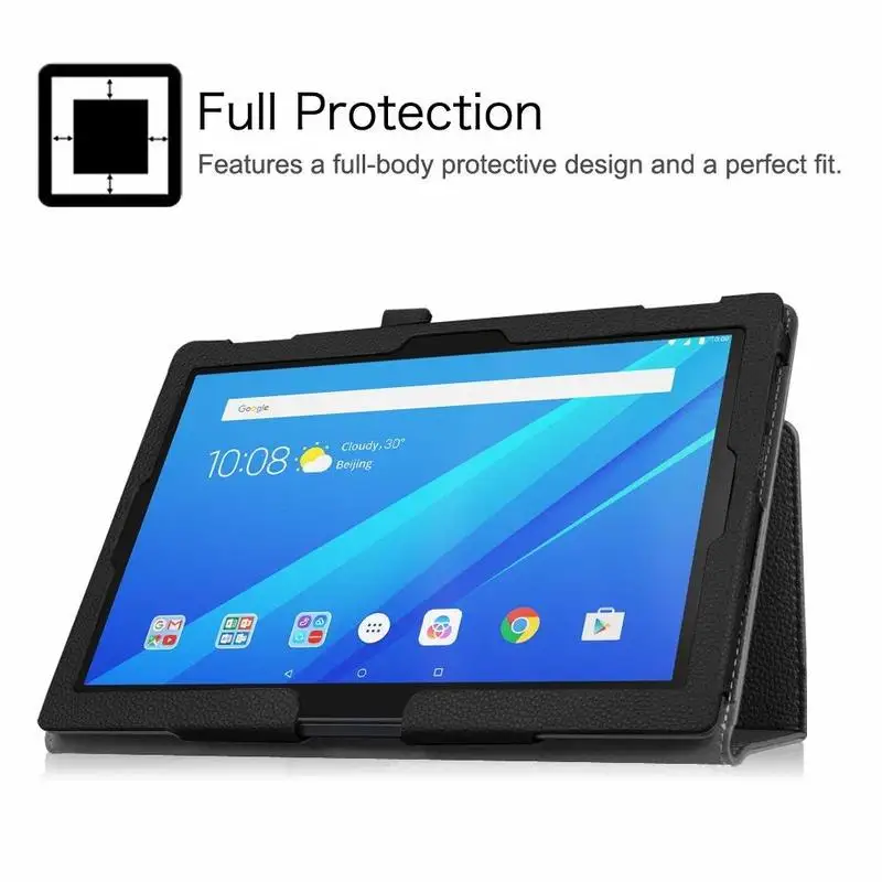 10 "чехол для Lenovo Tab 4 ТБ X704F X704L/Plus TB X304F X304l PU кожаный чехол планшета Для TAB4 X704f флип - Фото №1