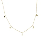 Модное ожерелье из стерлингового серебра 925 пробы с подвесками в виде Хамса, руки, Луны, звезды, молнии, ювелирные изделия, изящное летнее ожерелье для женщин