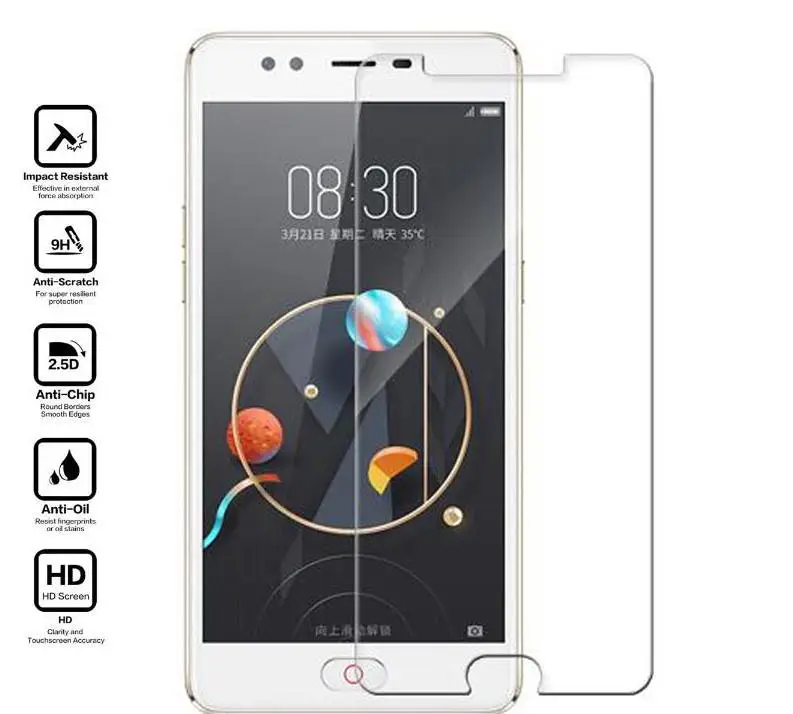 9H 2.5D для ZTE Nubia M2 стеклянный прозрачный экран смартфона Защитная пленка Lite
