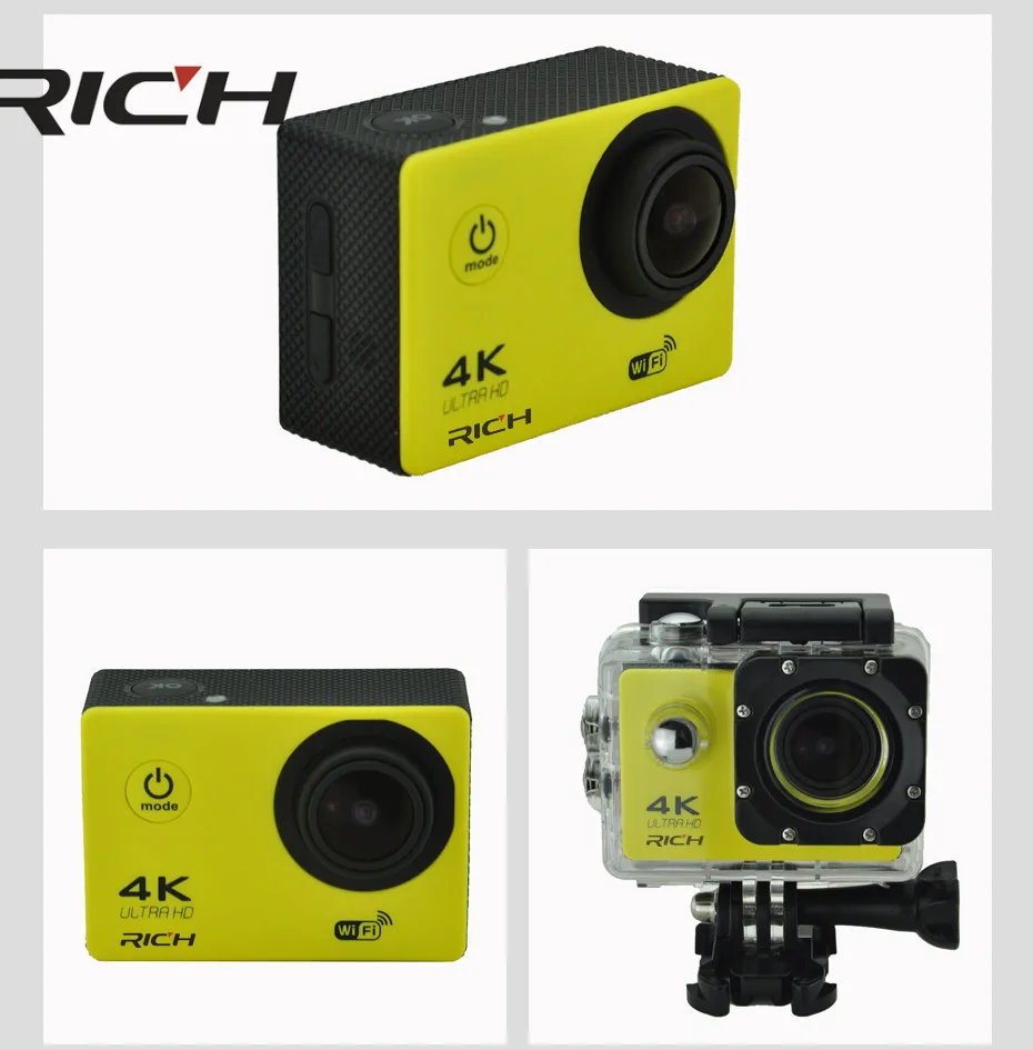 Спортивная Экшн камера F60/F60R 4K 30FPS 170D Len 1080P 60FPS WIFI 30M Go Waterproo Pro велосипедный