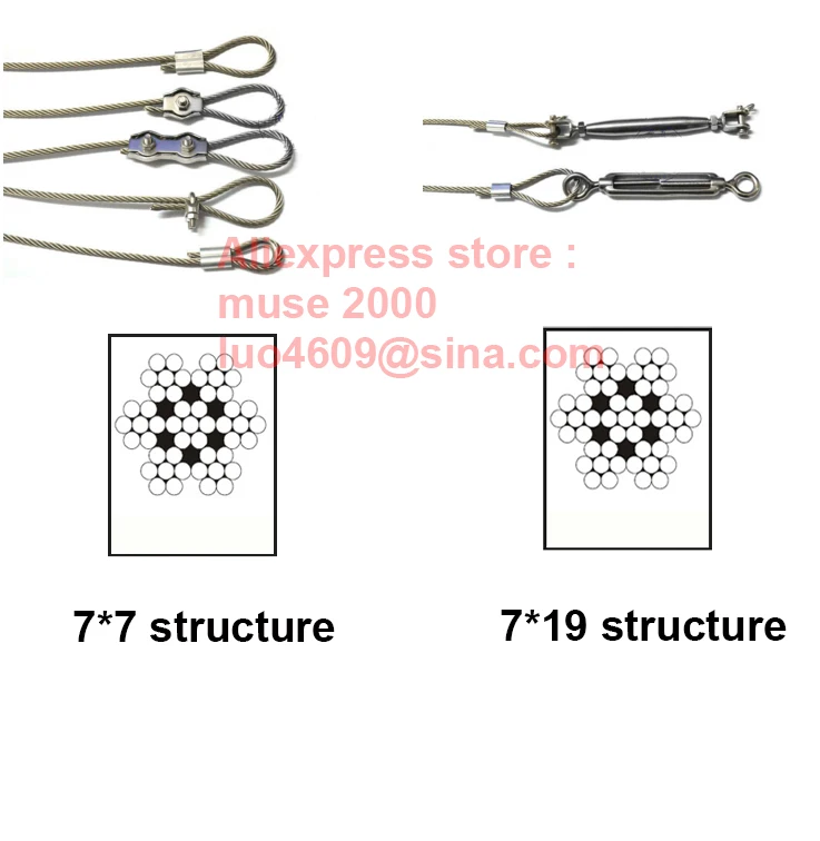 Прозрачная СТАЛЬНАЯ ВЕРЕВКА с пластиковым покрытием из ПВХ SS304 0 6 8 1 2 5 3 4 мм