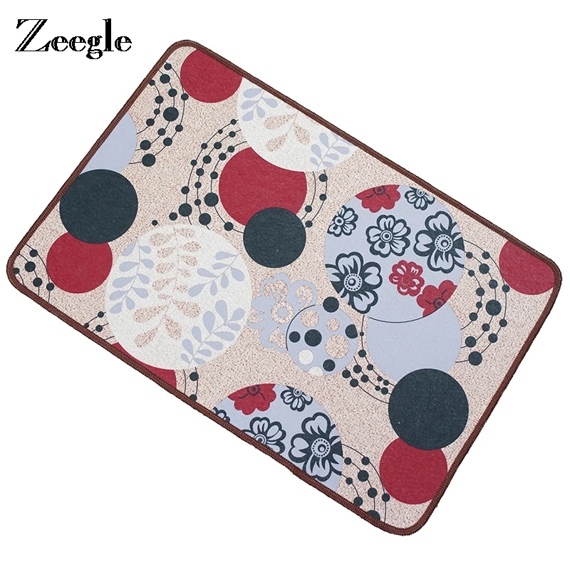 Zeegle Door Mat Anti Slip Doormats Non-slip Floor Mats Outdoor Entrance Indoor Welcome Geometric Petals Kitchen Carpets | Дом и сад
