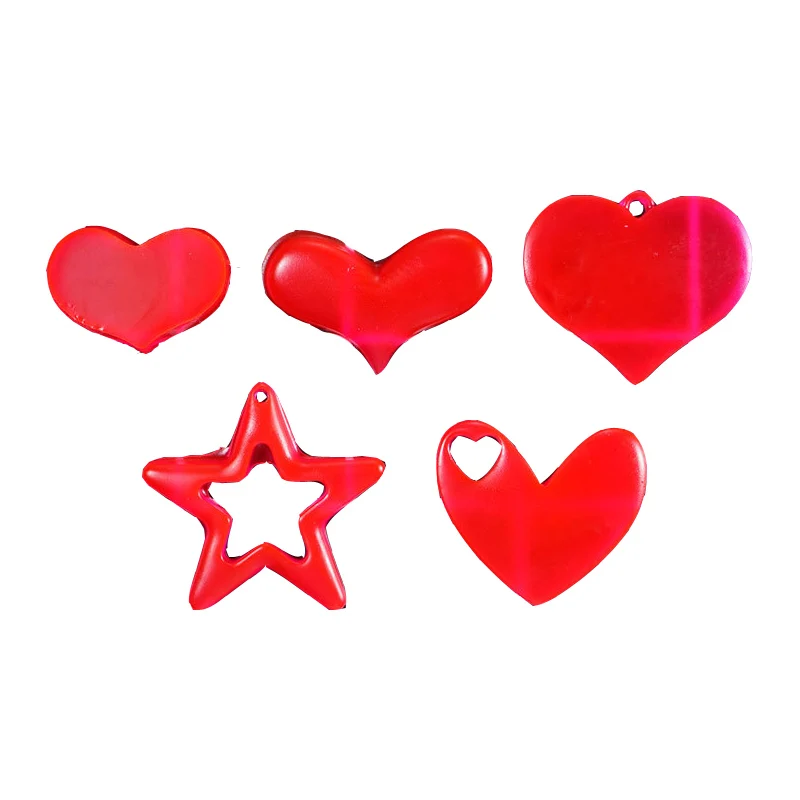 1 шт. сердце любовь звезда УФ Expoxy смола декоративные ювелирные изделия