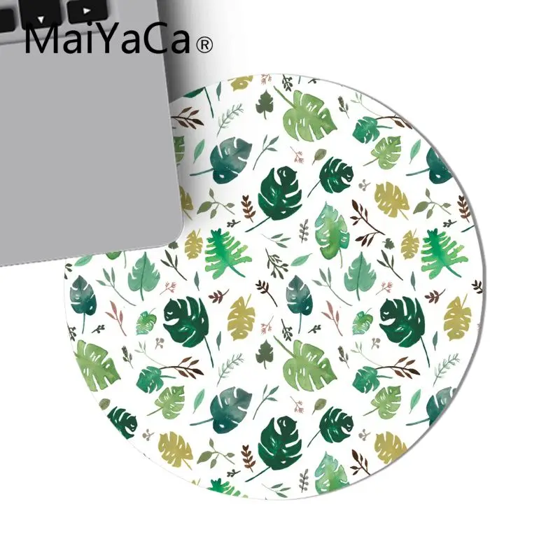 Новый дизайн MaiYaCa клавиатура с узором зеленых листьев коврик для стола