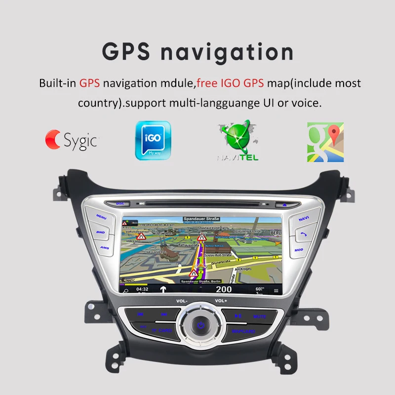 Автомобильный монитор 2 din elantra автомобильный rideo DVD wifi заднего вида gps навигация