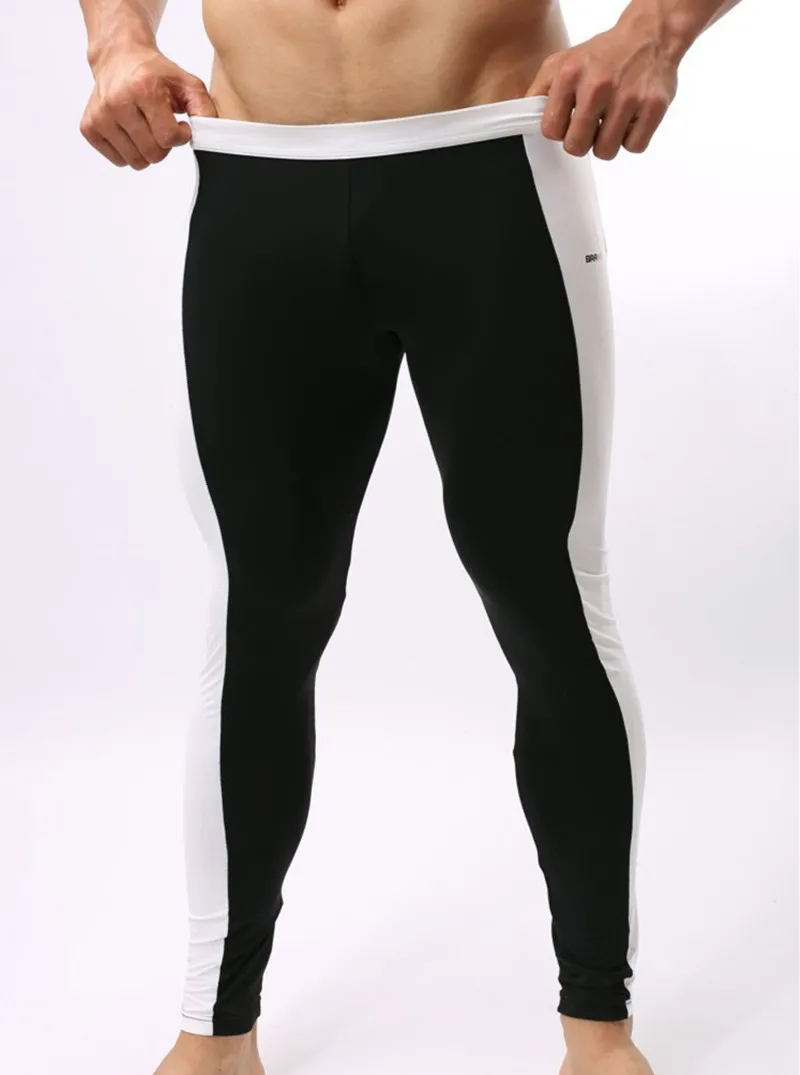 Брендовые мужские высокоэластичные колготки брюки длинные сексуальные леггинсы