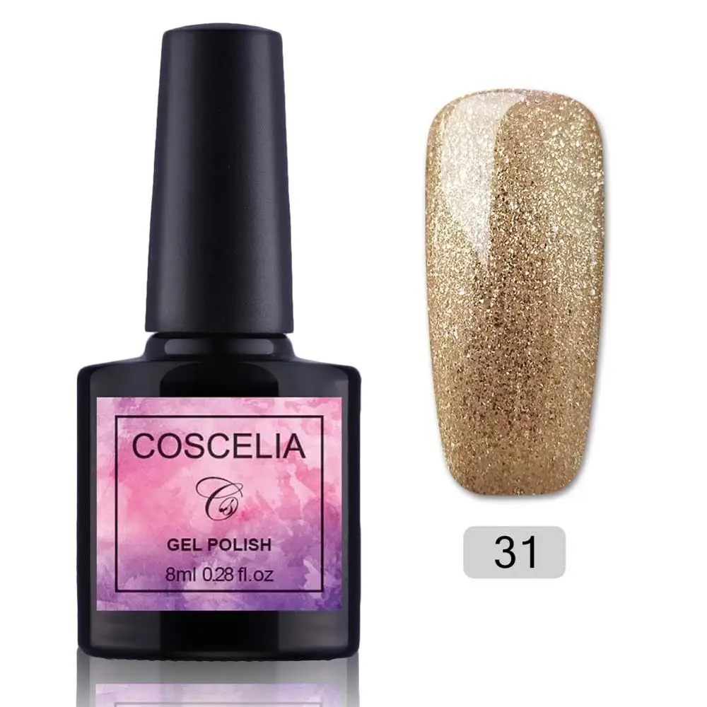 NO.31 COSCELIA 8ML40 цветов УФ гель лак для ногтей маникюрные инструменты для дизайна ногтей долговечный впитывающий гель для ногтей - Цвет: NO.31