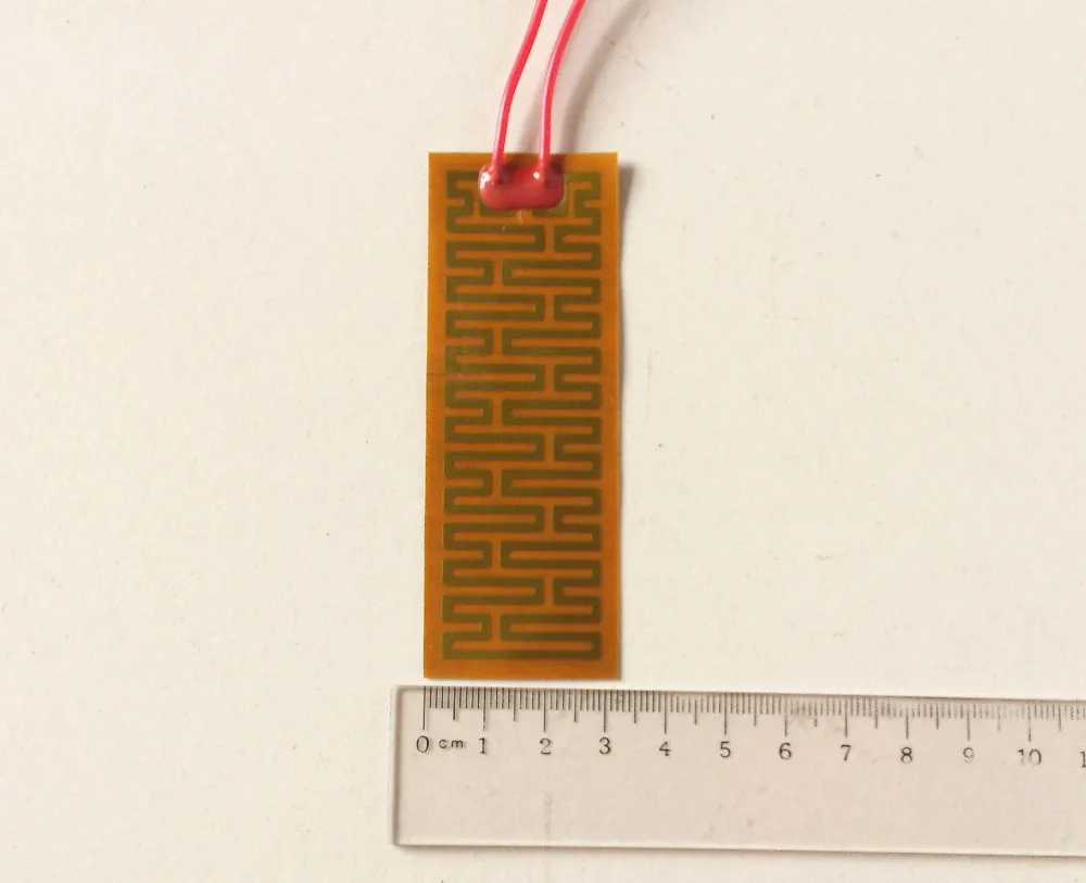

electrothermal heating 32.5*90mm(12V10W) polyimide membrane PI electrothermal film heating oil pan heating film heating plate