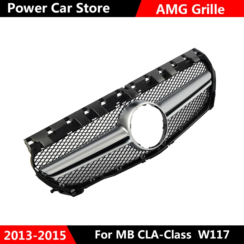 Для CLA class W117 CLA200 CLA250 CLA45 AMG стиль Серебряный/глянцевый черный гриль 2013-2015 до facelift