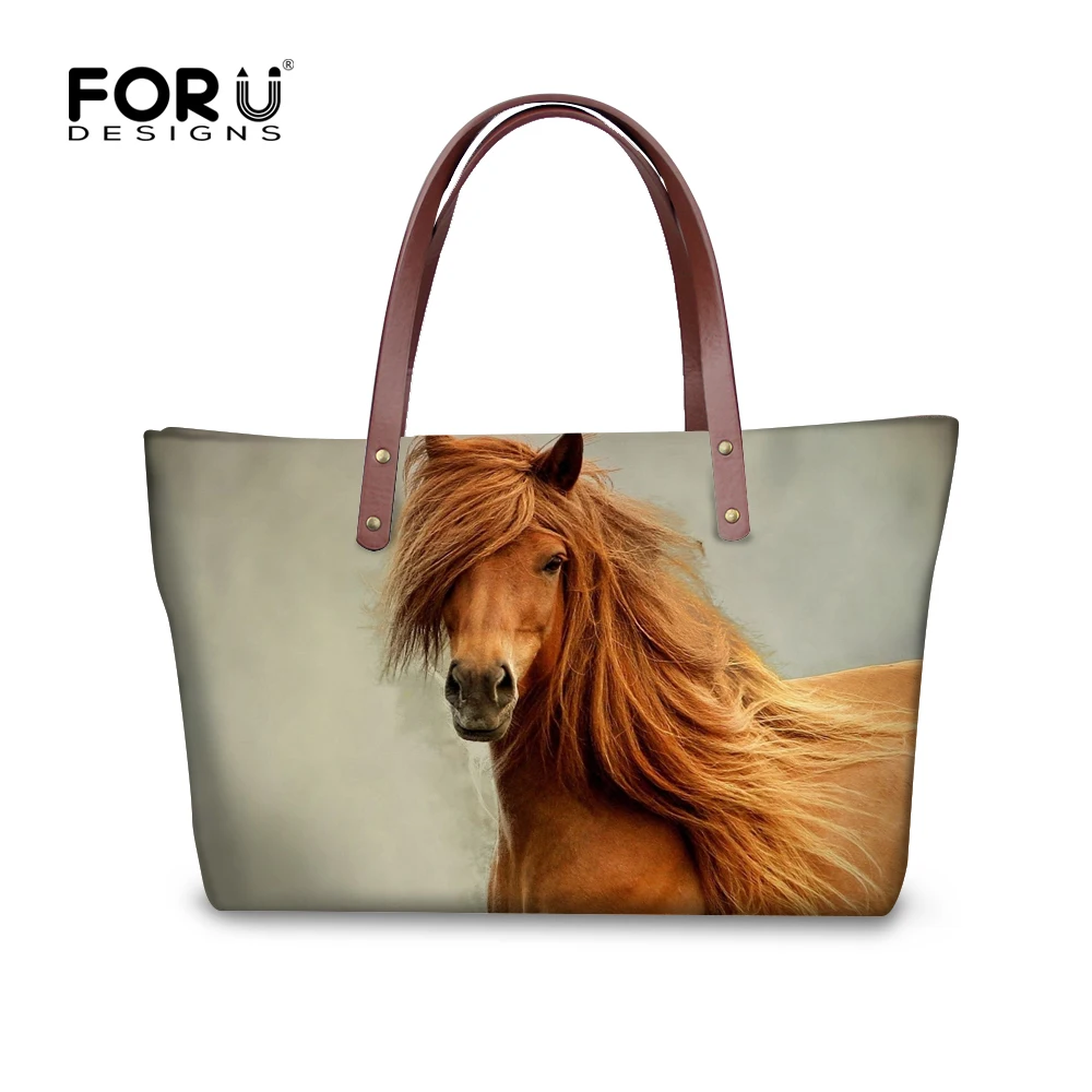 FORUDESGISNS сумасшедшая 3D лошадь женские модные сумки Повседневная сумка через плечо