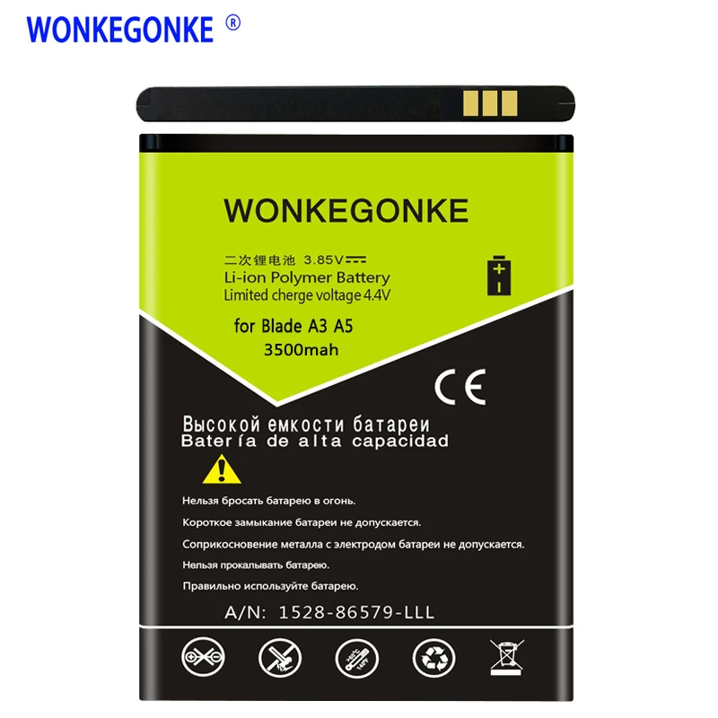 Аккумулятор WONKEGONKE LI3714T42P3H765039 для ZTE Blade A3 T220 AF3 T221 A5 AF5 батарейка | Мобильные