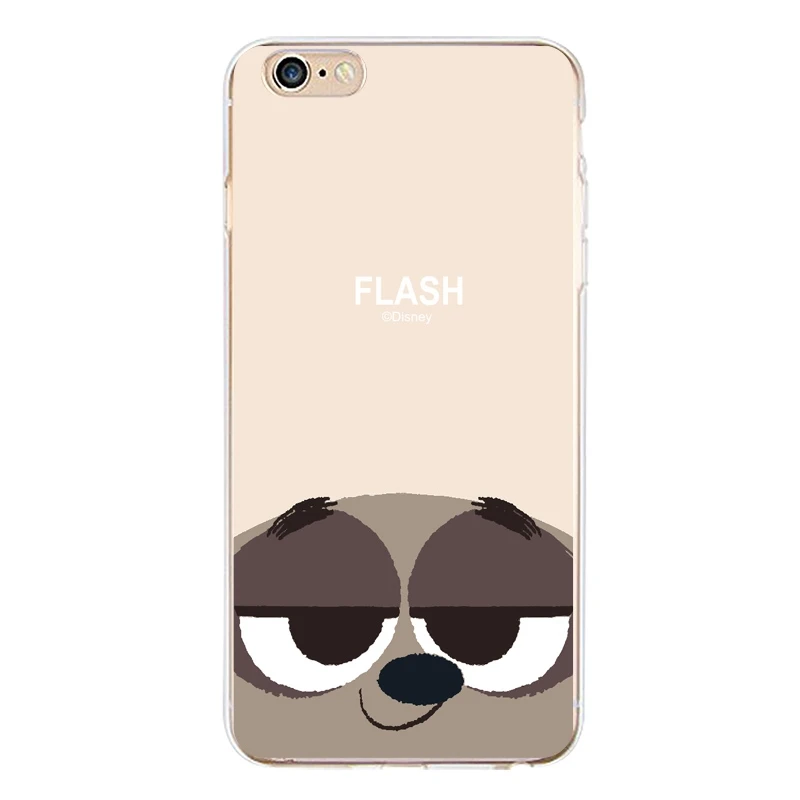 Judy Soft Clear TPU Phone Case For iPhone 4/4s 5 5s 6 6plus 7 8plus x Silicone Tiger Printed Fox Cover Free Shipping | Мобильные