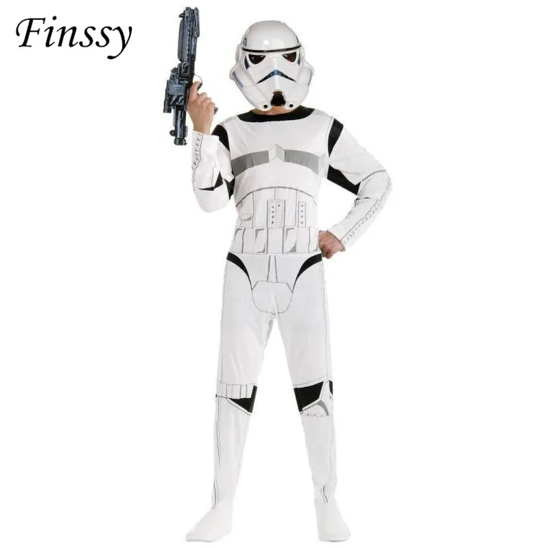 Костюм для мальчиков «The Force Awakens Storm Troopers»; карнавальный костюм на Хэллоуин для детей; карнавальное платье с маской