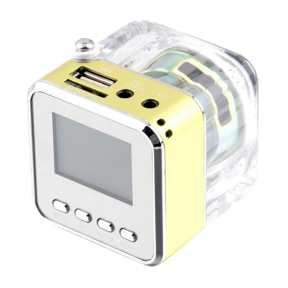 Мини-динамик lcd HiFi Музыка MP3/4 плеер Micro SD/TF USB диск FM радио