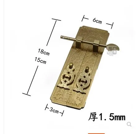 Pure Copper Antique Door Handles Kit Retro Chinese Style Gate Pulls Furniture | Обустройство дома