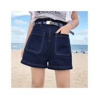 summer womens denim short high waist pockets mini jean shorts woman women plus size 5xl 2019 jeans biker wide leg belt ladies