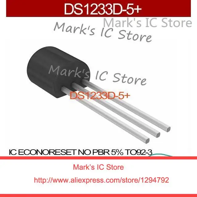 DS1233D 5 + IC ECONORESET NO PBR 5% TO92 3 1233D DS1233 DS123 1233D|ic| |