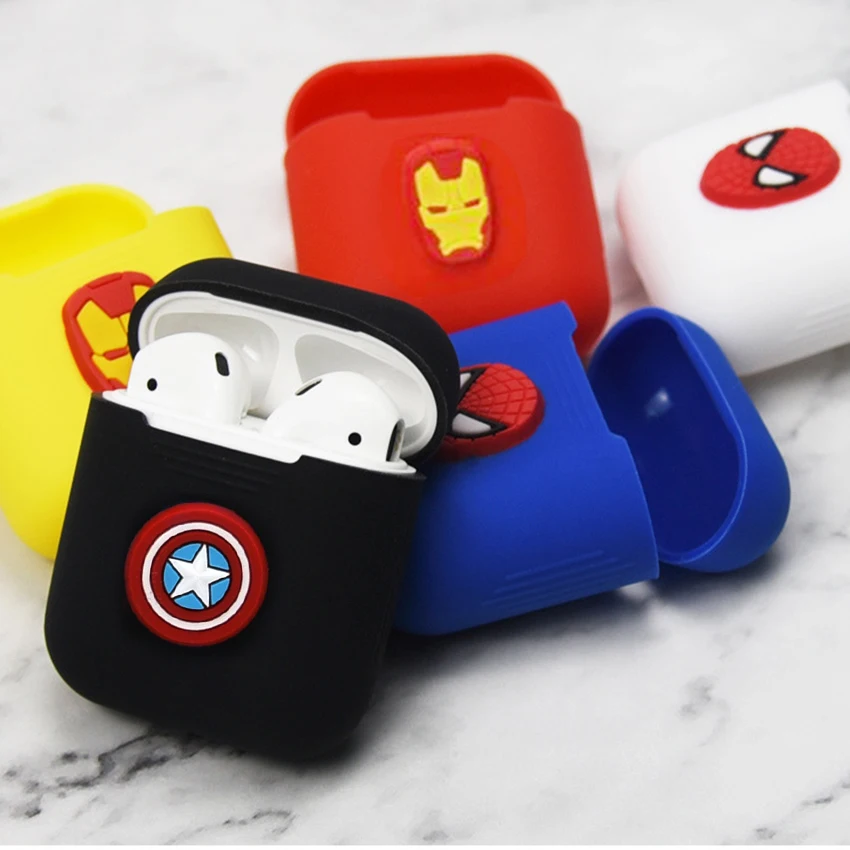 Мультфильм мягкий силиконовый чехол для Apple Airpods ударопрочный гарнитура Чехлы