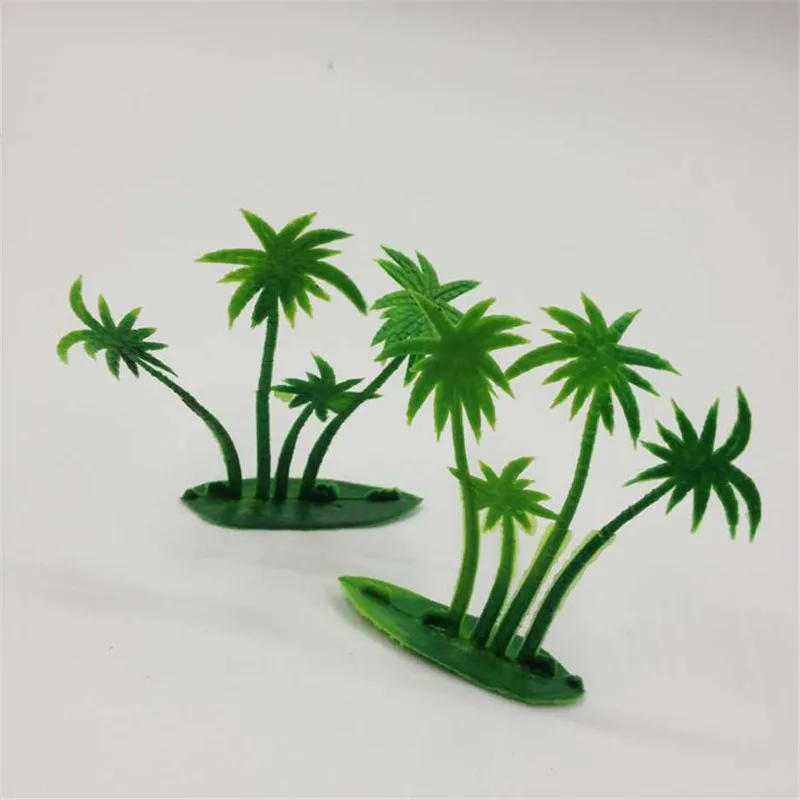 10 шт. Искусственные пластиковые деревья Резьба Моделирование цветы отправить