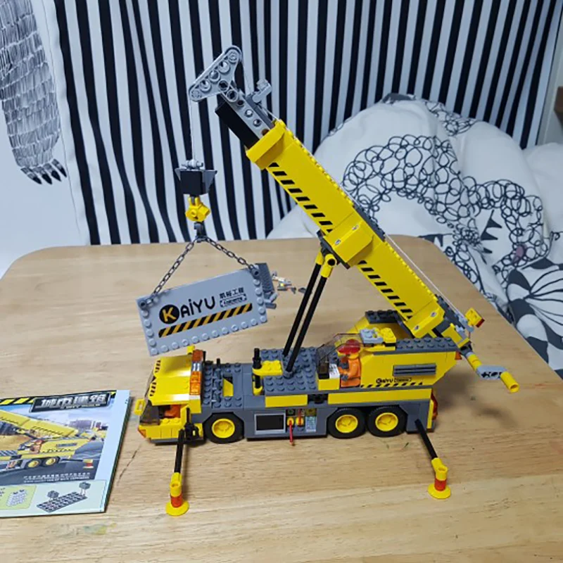 Игрушки KAZI City Engineering строительные блоки совместимые игрушки Legoed сделай сам набор