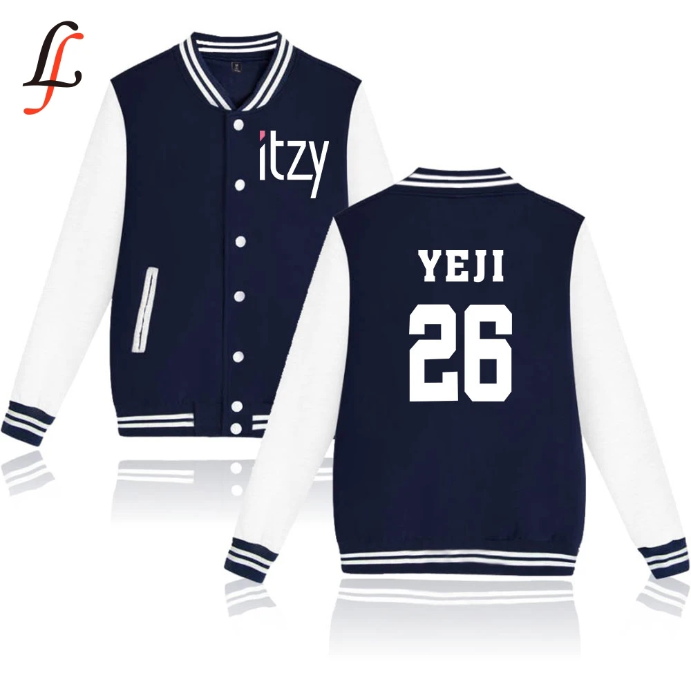 Itzy name/толстовки с капюшоном в стиле Харадзюку для женщин и мужчин, зимняя бейсбольная куртка кэжуал Modis Kpop, одежда больших размеров XXXXL k-pop