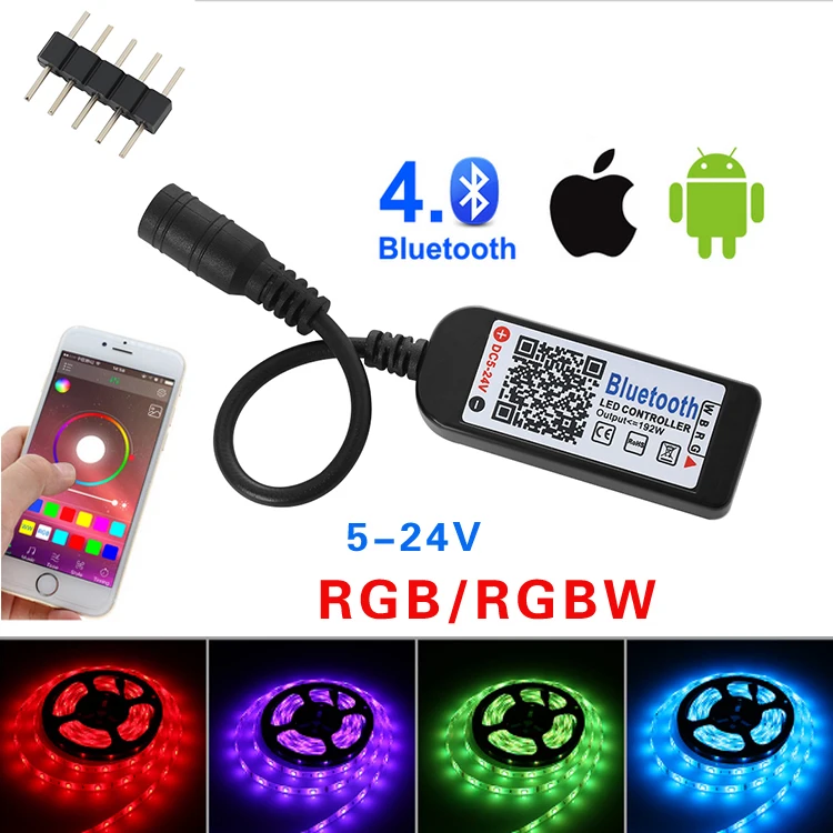 1 компл. Горячая Практическая и светодио дный LED RGBW контроллер Bluetooth 5050 3528 светодиодные ленты свет инструмент для iOS приложение Android