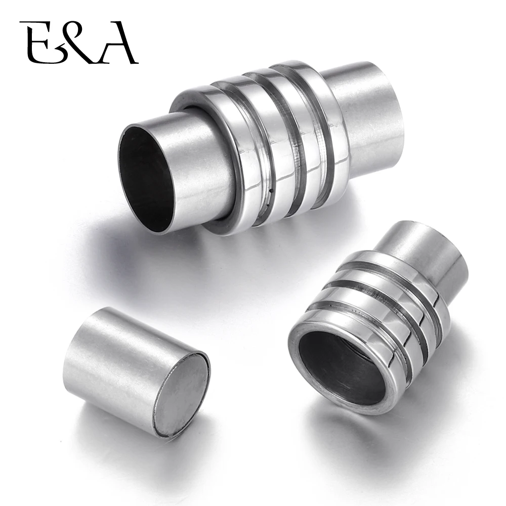 

Stainless Steel Magnetic Clasp Hole 8mm 6mm Leather Cord Clasps DIY Bracelet Magnet Buckle Jewelry Making Closure Accessories