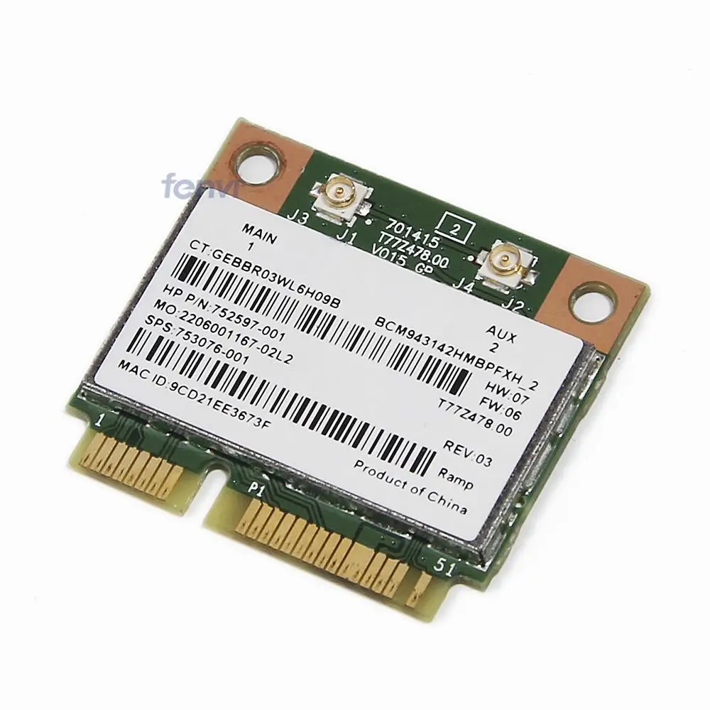Новый Broadcom BCM943142HM 300 Мбит беспроводной wi-fi Bluetooth 4.0 половина mini pci - e карты для