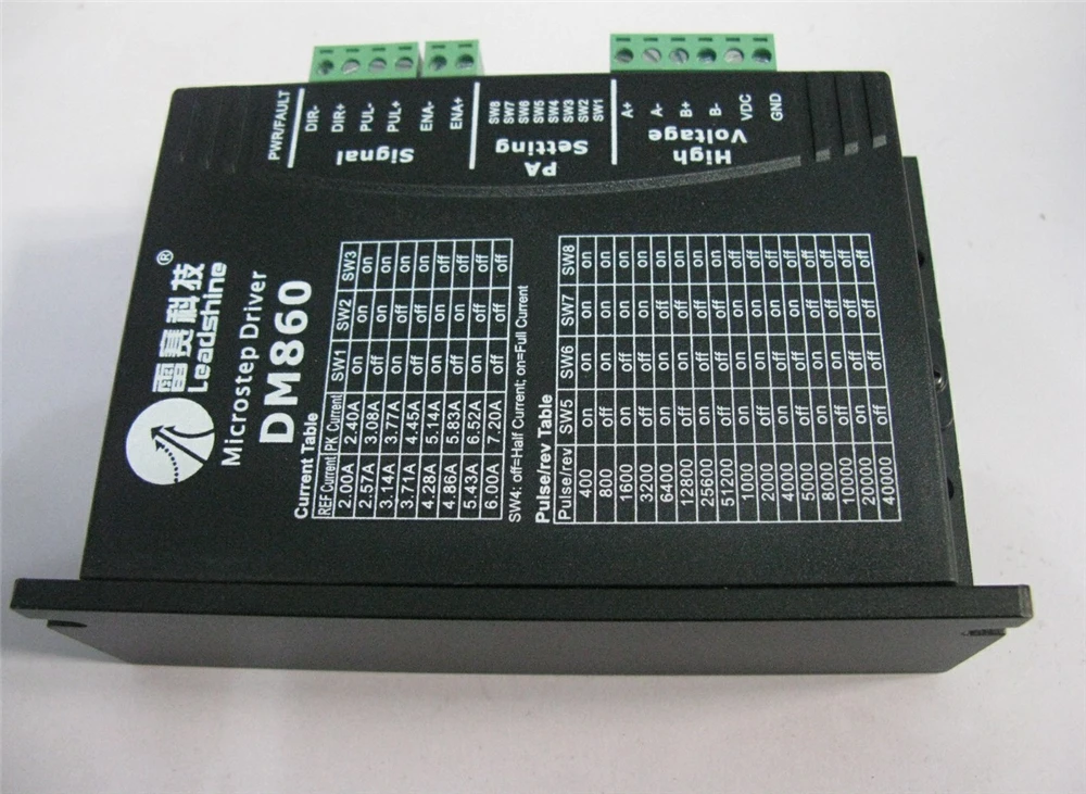 DM860 Leadshine 2 фазный DSP microstep Драйвер шагового двигателя 4 ~ 7.2A 24 60VDC одинаковая 57 мм NEMA23