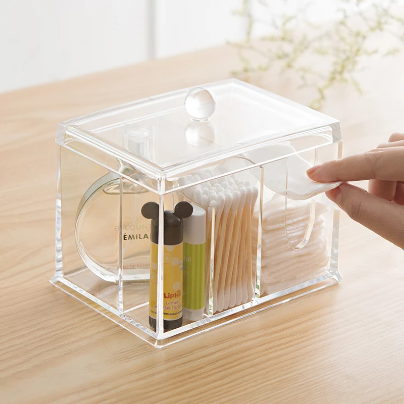 Акриловый Органайзер для косметики органайзер в ванную комнату 3 отделения