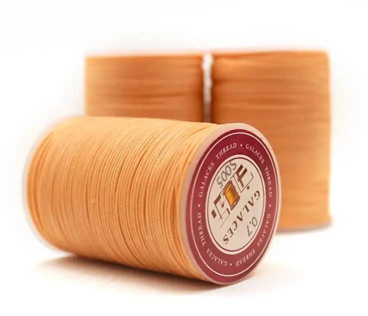 Wholesale good quality 0.7mm leather round waxed thread polyester wax 75m long 23 colors to choose | Дом и сад