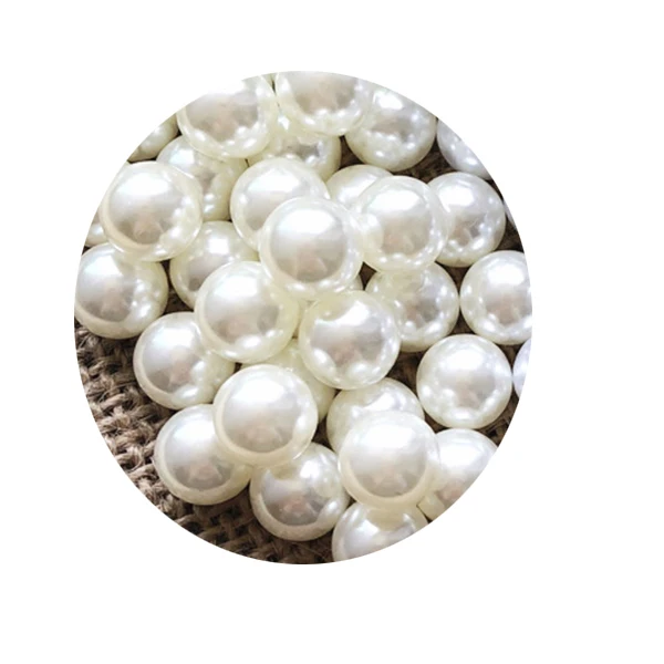 Ivory pearl color Перламутровые Бусины без отверстий 3 мм до 18 мм белые жемчужные бусины цвета слоновой кости жемчужные бусины для изготовления ювелирных изделий - Цвет: Ivory pearl color