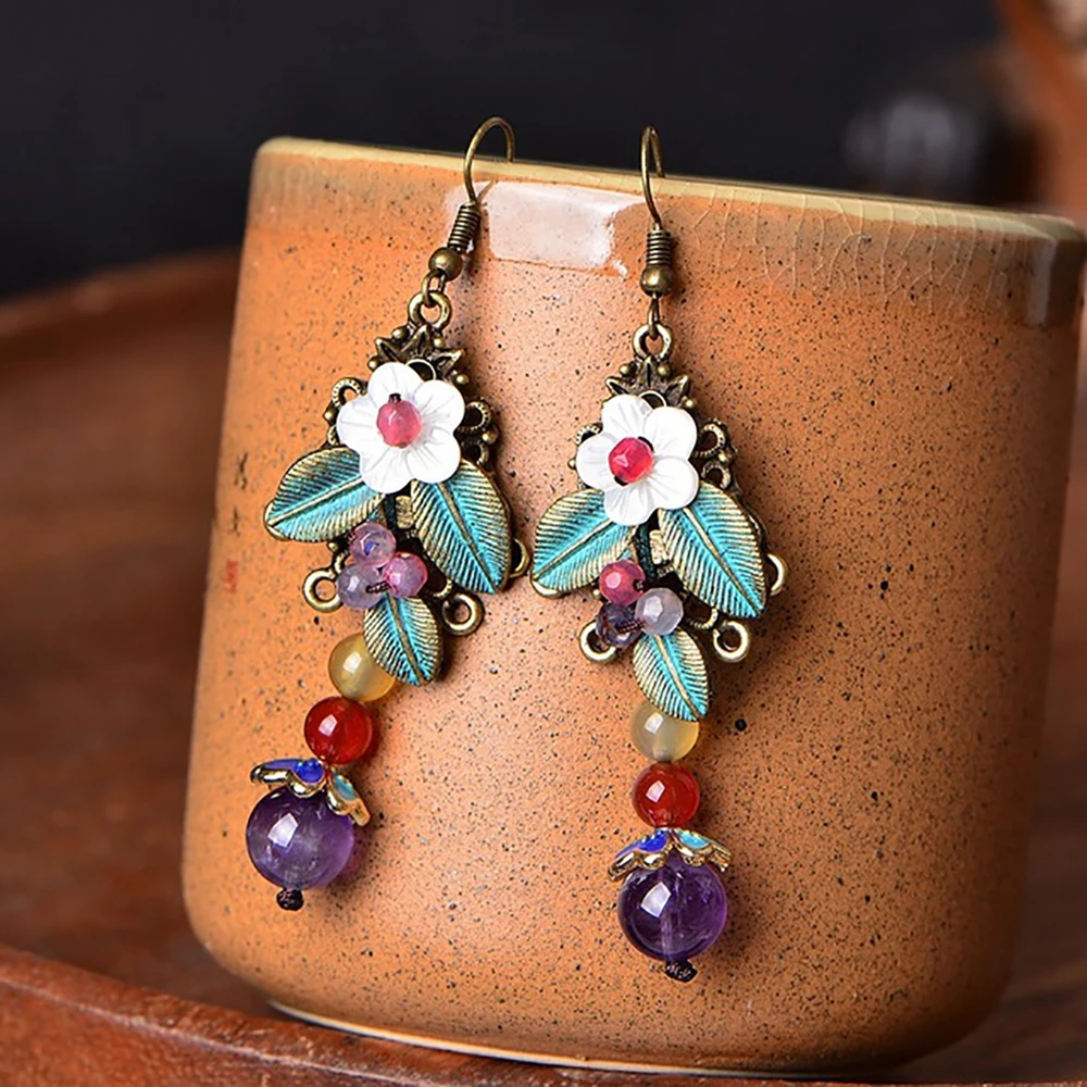 Женские винтажные серьги подвески BOEYCJR этнические Висячие из сплава в форме