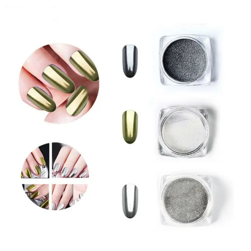 Хромовый пигмент ROSALIND блестки для дизайна ногтей волшебный цвет базовый